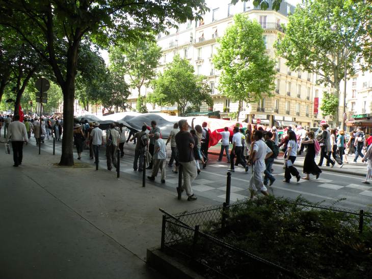  manifestation pro-palestinienne, boulevard de Port Royal